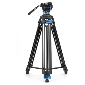 Manizek chuyên nghiệp nhiệm vụ nặng nề video máy ảnh Tripod đứng Kit te195 + bh509 đối trọng năng động Chất lỏng đầu vật liệu nhôm - Product Image 1