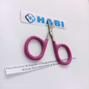 High Quality Stainless Steel Curved Blade Mini Right-Handed Rubber Grip <b>Cuticle</b> <b>Scissors</b> Custom Professional Embroidery <b>Scissors</b> - Product Image 3
