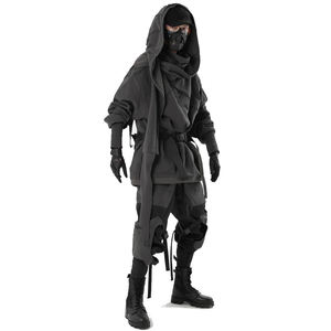 Men Techwear Hoodie Oversized Black Ninja Style Streetwear Tactical <b>Gothic</b> Hooded Sweatshirt Cyberpunk Urban Pullover <b>Jacket</b> - Product Image 5