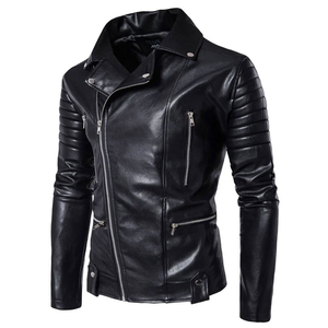Veste en cuir pour homme, nouvelle mode, respirante, coupe-vent, en cuir, style bomber, très vendue - Product Image 2