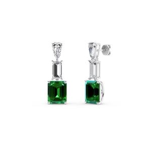 Pendientes de Diamantes Cultivados en Laboratorio de Oro Blanco de 10K para Mujer, 12.65 Quilates de Peso Total, Joyería Fina Premium - Product Image 5