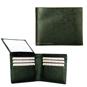 Portefeuille en cuir RFID de créateur pour hommes portefeuilles de luxe en gros en cuir véritable pour hommes porte-cartes avec logo personnalisé porte-monnaie pour hommes - Product Image 1