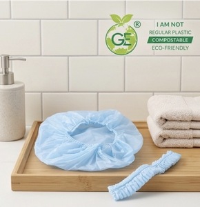 Compostable Disposable <b>Hair</b> <b>Bonnet</b> Cap White Colour Elastic <b>for</b> Household use - Product Image 3