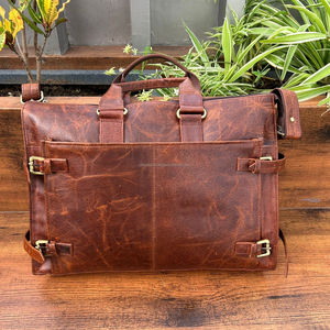 New Large Capacity Business Travel Full Grain Genuine Leather Briefcase <b>Laptop</b> <b>Bag</b> for Unisex Cowhide Shoulder <b>Messenger</b> <b>Bags</b> - Product Image 3