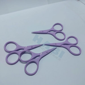 Stainless Steel Lavender Color Coated Blunt Blades Custom Embroidery Scissors Right-<b>Handed</b> Steel Handle <b>Nail</b> Application Thread - Product Image 3