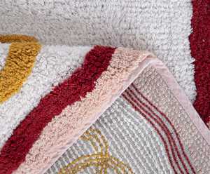 Non Slip <b>Absorbent</b> Cotton <b>Bath</b> <b>Mat</b> Machine Washable Eco-Friendly Durable Japandi Flock Print Shaggy Floor <b>Mat</b> for Home Hotel - Product Image 5