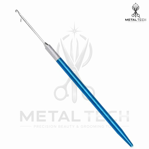 Multicolor Metal Handle Hair Extension Loop <b>Threader</b> Latch Hook Pulling <b>Needle</b> Tool Set For Micro Ring Salon Accessories - Product Image 5