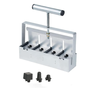 เครื่องทำบล็อกดินโลหะ 4 ช่อง พร้อมฝาครอบบล็อกเมล็ดพันธุ์แบบเปลี่ยนได้ |   เครื่องกดดินทำก้อนด้วยมือสำหรับเพาะเมล็ด - Product Image 1