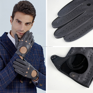 Gants de conduite en cuir d'hiver, chauds, doux, en cuir véritable, pour homme et femme, au prix d'usine - Product Image 5