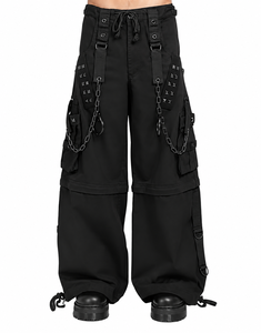 Pantalon de mode gothique unisexe coupe ample streetwear taille ajustable personnalisable 100% coton de haute qualité - Product Image 1