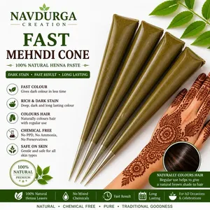 Crème de tatouage à l'extrait d'herbes de henné biologique, colorant naturel pour l'art corporel, qualité cosmétique sans danger pour la peau, origine indienne, qualité export - Product Image 1