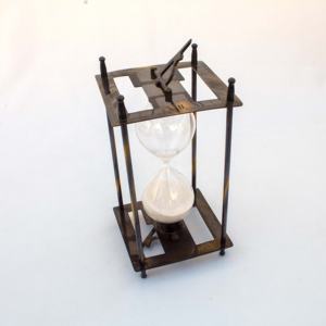 Reloj de arena de Metal de latón náutico de estilo antiguo, reloj de arena Vintage para decoración de hogar y oficina, uso decorativo coleccionable - Product Image 5