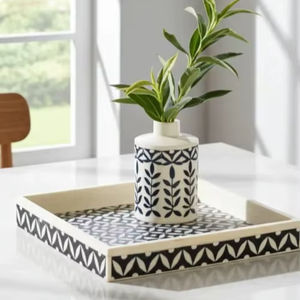 Nouveau plateau de service marocain style os incrusté, très demandé, pour chocolat et décoration - Product Image 1