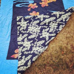Nouvelle Arrivée 2026 – Couvre-lits Hawaïens Designer Gauri Crafts Bleus avec Magnifique Motif Floral Multicolore - Product Image 3