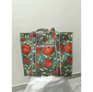 Bolso Tote de Algodón con Estampado de Tigre y Cuentas, Estilo Bohemio, Diseño Abierto con Paneles, Gran Capacidad, Multicolor, Bordado - Product Image 1