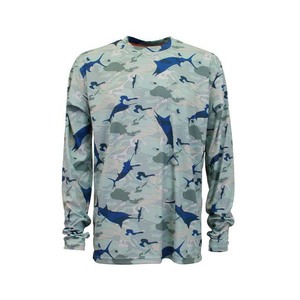 Vêtements de pêche camouflage au design unique, vêtements de sport d'extérieur, vêtements en polyester et élasthanne, maillots de pêche sublimés performants - Product Image 5