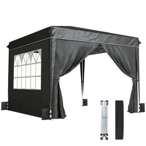 Tenda Parasole Portatile Nera Pop-up per Uso Esterno - Product Image 5