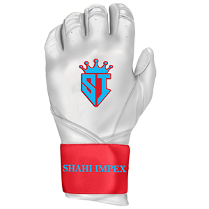 Gants de baseball Shahi Impex blancs et rouges, qualité supérieure, 100% cuir CABRETTA, épaisseur 0,09 mm, légers et durables - Product Image 4