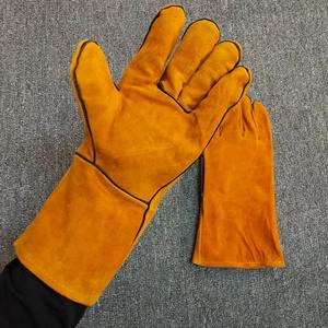 Guantes de Soldadura de Cuero Vacuno Resistentes al Desgaste, con Protección de Aislamiento Térmico - Product Image 2