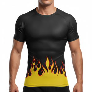 Camiseta de Compresión Personalizada para Hombre, OEM, ODM, Marca Privada, Sin Gi, BJJ, MMA, Manga Corta, Fabricante, Proveedor - Product Image 1