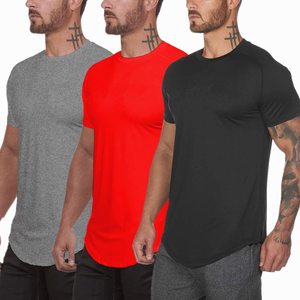 T-shirt décontracté en coton pour homme, col rond, manches courtes, léger, confortable, couleur unie, haut d'été, livraison directe d'usine - Product Image 2