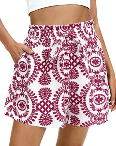 Shorts de bain pour femmes, protection solaire, séchage rapide, respirant, taille élastique, impression personnalisable, haute qualité, 100% polyester - Product Image 1