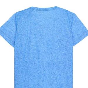 Camiseta de Manga Corta para Hombre, Cuello Redondo, Color Gris, Corte Regular, Informal, Tejido de Punto, 100% Algodón, Transpirable, Color Sólido, Tejido Jersey - Product Image 3