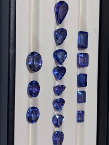 Piedra Preciosa Suelta de Tanzanita Natural, Tamaños Mixtos de 2-3 Quilates, Azul Púrpura, Piedra Semipreciosa para Joyería - Product Image 1