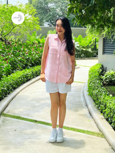 Chemise en lin mélangé, non décolorante, non rétractable, de bonne qualité, OEM ODM, provenant d'une usine de fabrication au Vietnam - Product Image 3