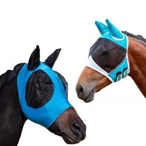 Nouveau Masque Anti-Moustiques et Anti-Moucherons pour Cheval, Respirant et Rafraîchissant, Protection Solaire pour Tête de Cheval Sans Oreilles, Fournitures d'Équitation et Soins Équin - Product Image 3
