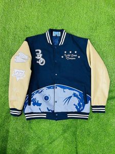 Top Trending Wool Body Leather Sleeves Varsity Jacket Custom Embroidery Logo Screen Print Varsity Jacket for Men - Product Image 5