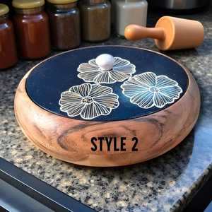 Wooden Chapati <b>Storage</b> Hotpot <b>Box</b> Insulated Roti Serving Container Kitchenware Handmade Rustic Style Food Warmer Organizer - Product Image 5