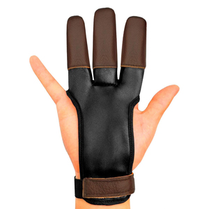 Guante de tiro con arco con puntas de dedos reforzadas para mayor durabilidad y liberación suave para un éxito en el tiro al blanco con precisión - Product Image 1