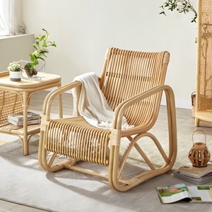 Aesthetics House Decoration Handicraft Natural Rattan Armchair <b>Sofa</b> <b>Modern</b> Luxury Sitting Room Balcony Couches - Product Image 4
