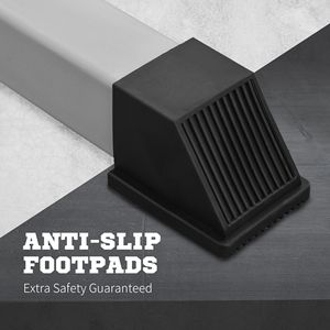 Supporto per bilanciere regolabile in altezza in acciaio a 2 pezzi, per squat e panca piana, attrezzatura per sollevamento pesi domestico con funzione di stoccaggio - Product Image 6
