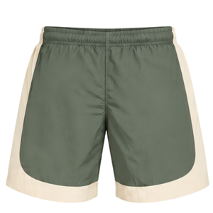 Shorts de sport neutres vert olive à taille élastique, légers, pour l'entraînement, la course et la gym, bas de sport personnalisés haute performance - Product Image 2