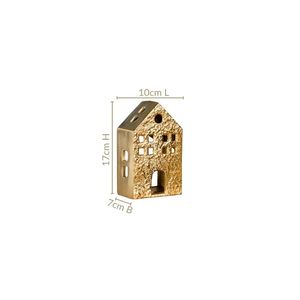 Curio Craft Luxury Metal House Shape Candle Holder Traditional Handicraft Eco-Friendly <b>Christmas</b> Decoration - Product Image 6