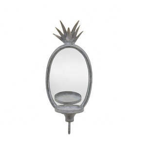 Portavelas para colgar en la pared de forma redonda de diseño maravilloso en Metal de color dorado y portavelas decorativo de vidrio a granel - Product Image 5