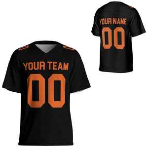 Custom Maroon Gold American Football Jersey V-Neck Short Sleeve Mesh Breathable 100% Polyester Sublimated Print Team <b>Name</b> Sets - Product Image 3