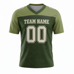Camiseta de Práctica de Fútbol Americano Personalizada para Adultos, Manga Corta, Transpirable, Anti-UV, Secado Rápido, Opción de Talla Grande, 100% Poliéster en la Parte Delantera - Product Image 1