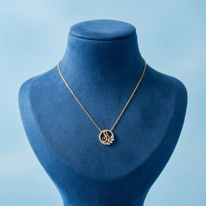 Pendentif en or massif 18 carats et 14 carats de luxe avec diamants certifiés naturels, bijoux romantiques pour mariage - Product Image 3