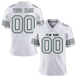 Boys Red American Football Jersey Number 8 Crew Neck <b>Short</b> Sleeve Yellow Print Breathable <b>Mesh</b> Polyester Kids Team Uniform - Product Image 2
