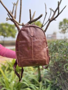 Mochila de Cuero Genuino Hecha a Mano, Mochila Unisex Multiusos, Mochilas Escolares, Mochila de Viaje Vintage - Product Image 2
