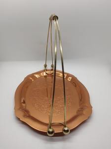 Plateau de service ovale vintage en cuivre avec poignées en laiton, plateau décoratif vintage en cuivre pour la maison, la cuisine, la table à manger - Product Image 4