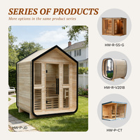 Cabina de Sauna con Tratamiento Térmico a 200°C, Certificación UKCA, 230V, WiFi Inteligente, Techo de Madera, para Jardín, Entrega DDP en Hoteles del Reino Unido