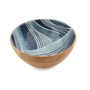 Bol en bois durable avec revêtement émaillé lisse, idéal pour servir des aliments dans la salle à manger ou la cuisine - Product Image 1