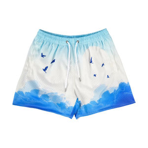 Pantalones Cortos Deportivos de Malla para Hombre de Alta Calidad, Impresión Digital, Secado Rápido, Transpirables, 100% Poliéster, Sólidos, Casuales, para Gimnasio, Playa, Personalizados - Product Image 4