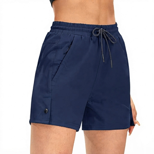 Ready Ship Women Clothing Trendy Spandex/Polyester Eco-Friendly Breathable High Skinny Sporty Customized Logo <b>Elastic</b> Shorts - Product Image 1