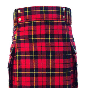 Mens Premium Pleated Tartan Kilt Fashion Highland Style Kilt With <b>Adjustable</b> <b>Straps</b> For Casual And Formal Occasions - Product Image 3