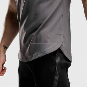 เสื้อกล้ามออกกำลังกายผู้ชายผ้าฝ้ายพิมพ์โลโก้ตามสั่งขายส่ง เสื้อซิงเกิลเล็ตสำหรับวิ่ง เสริมสร้างกล้ามเนื้อ เหมาะสำหรับฟิตเนสและออกกำลังกายในยิม - Product Image 3